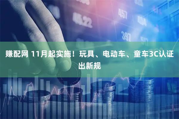 赚配网 11月起实施！玩具、电动车、童车3C认证出新规